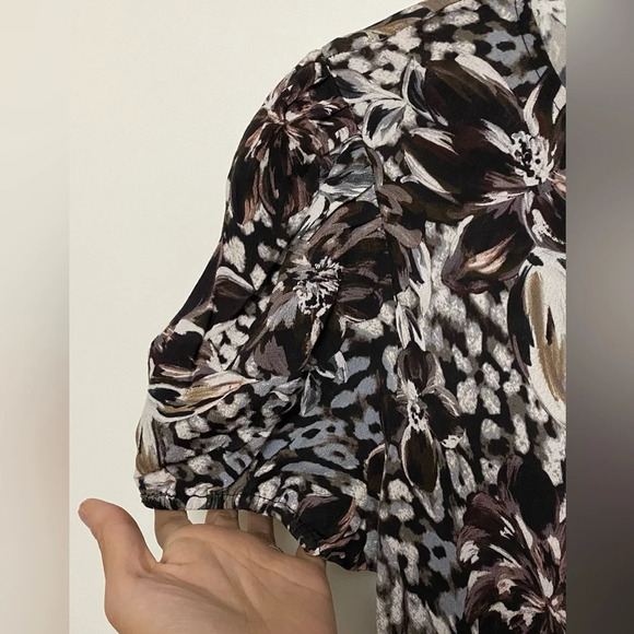 NWT Dolan (Anthropologie) Moira Bias MIDI Dress Brown Motif Size Small - Picture 9 of 11